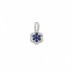 Pendentif or 750 saphirs et diamants