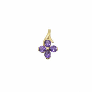 Pendentif or 750 et améthystes