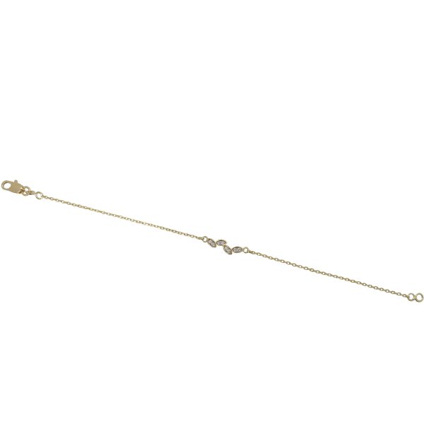 Bracelet plaqué or et oxydes de zirconium