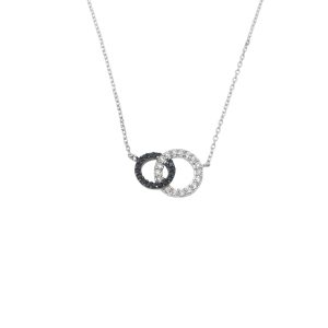 Collier argent et oxydes de zirconium