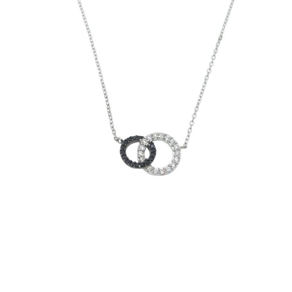 Collier argent et oxydes de zirconium