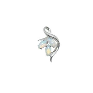 Pendentif argent et opale