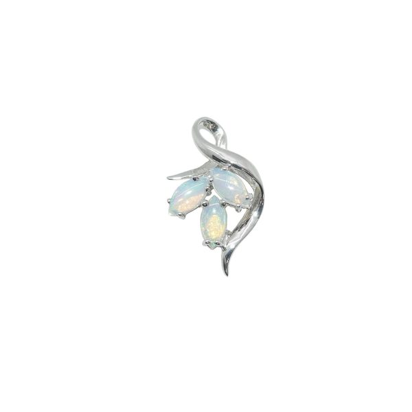 Pendentif argent et opale