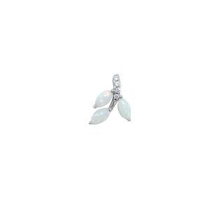 Pendentif argent et opale