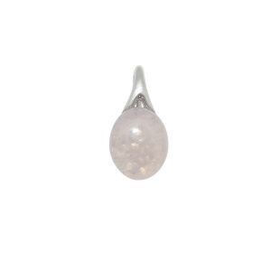 Pendentif argent et quartz rose