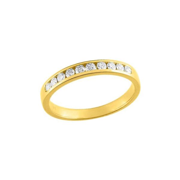 Alliance or blanc ou jaune et diamants – Image 2