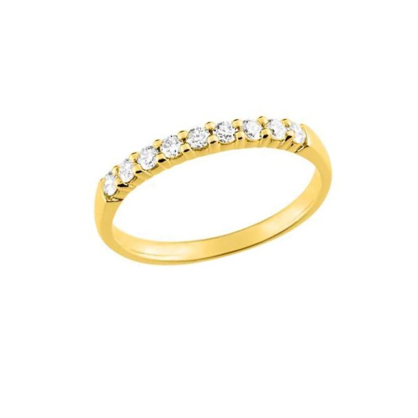 Alliance or jaune ou blanc et diamants