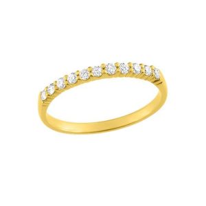 Alliance or jaune ou blanc et diamants
